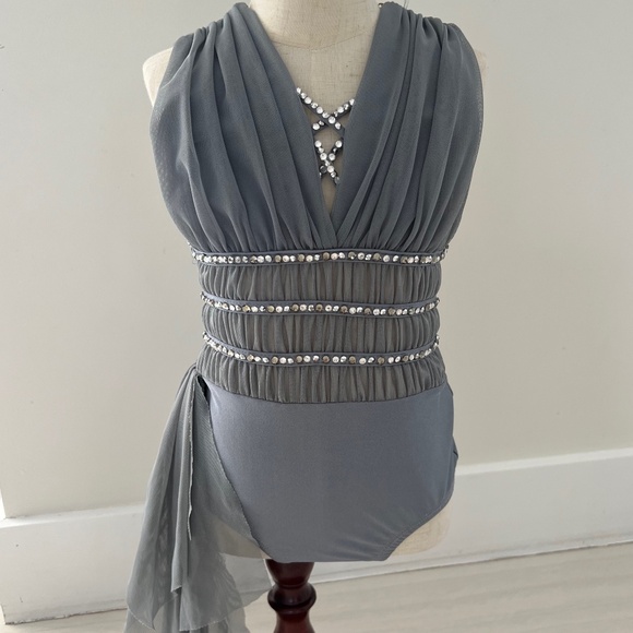Dance Costume - CH LG - Leotard Grey / Stoned - Picture 1 of 3